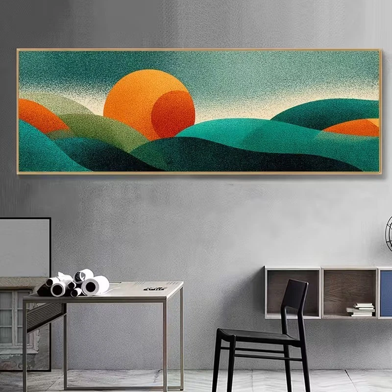 Panoramic View of Serene Sunrise Landscape Canvas Print Wall Art Home Decor