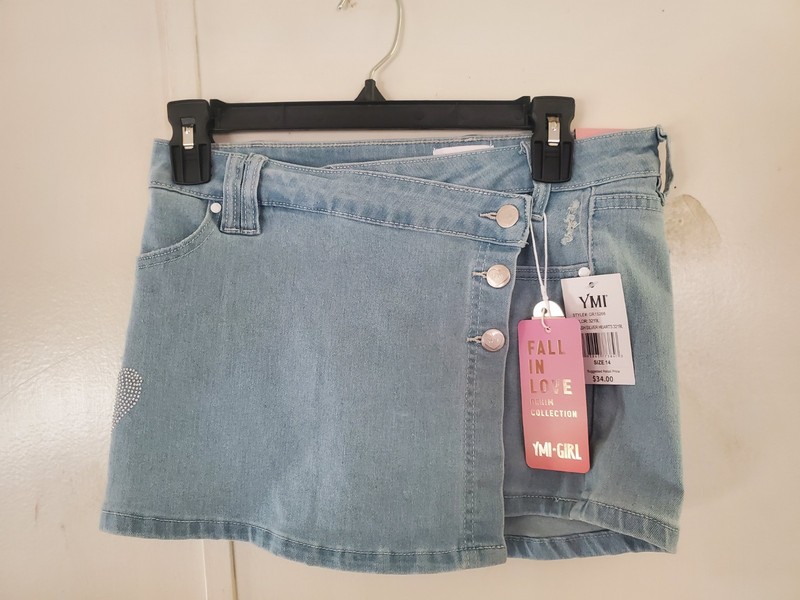 Ymi Girl Jean Skort Size 14 Y2K Preppy