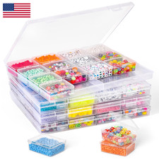 Cokapo Bead Organizer 64 Pcs Clear Bead Storage Containers Craft Organizers And