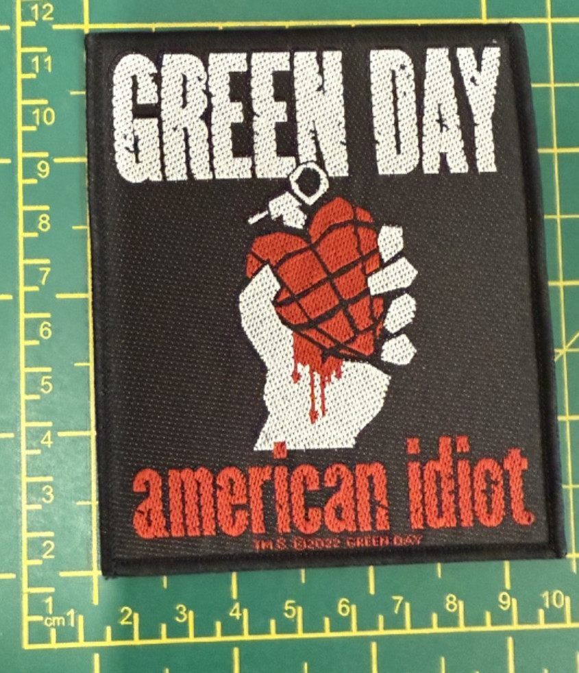Green Day American Idiot Hand Grenade Woven Sew On Patch Officially Licensed