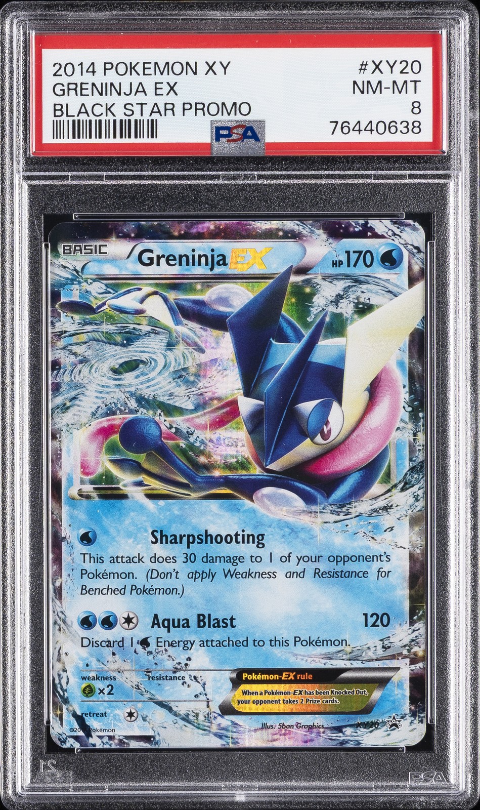 2014 POKEMON XY BLACK STAR PROMO #XY20 GRENINJA EX PSA 8