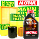 Maintenance Kit For VW Passat B8 1.4 GTE 3 Mann Filters + 4LT Motul 0W30 Oil