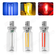 2PCS USB Car LED Lighting Retro Auto Mood Lamp Night Lamps USB Touch Night Light