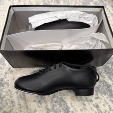 NIB Capezio 442C Black Lace up Tap Shoes Size 11 M Boys Girls Child