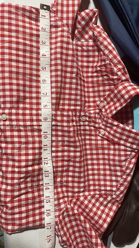 J.Crew Crewcuts Boys Shirt 10 Red White Gingham Button Down Long Sleeve 77388 - Picture 6 of 8