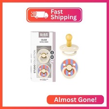 BIBS Pacifiers - Studio 2 Pack Round Nipple Baby Pacifier BPA Free Natural R