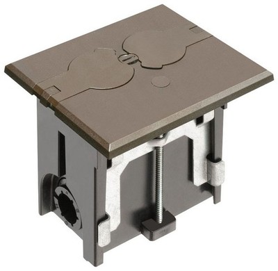 Arlington FLBAF101BR Brown Floor Box  4.655 Inch; 3.75 Inch; 4.047