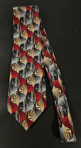 J. Garcia Men's Silk Woven Tie Multicolor Geometric Abstract Logo One Size