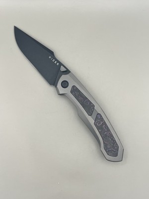 Kizer Feweed  Purple Haze Titanium/Fat Carbon Handle S35VN Blade Ki3694A1