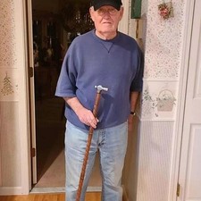 Victorian Brass Designer Hammer Head Handle Wooden Walking Stick Cane Gift