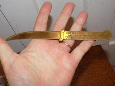 Vintage Quaker State Motor Oils and Super Fine Lubricants Metal Letter Opener