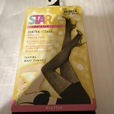 Spanx Star Power Center Stage Shaping Tights Sz D Firms Tummy Black Nauveau
