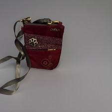 CHALA Burgundy Dog Paw RFID Crossbody Cell Ph...