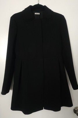 Miu Miu Jacket Coat Size 42 Black With Pockets 2011 READ