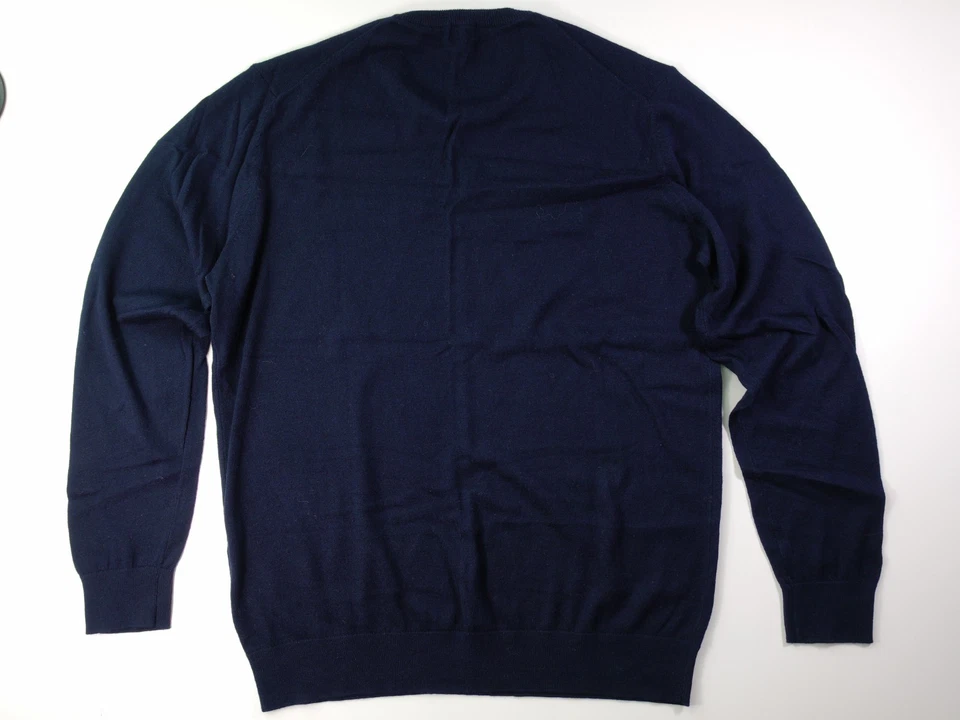 Uniqlo кашемир свитер мужской XL темно-синий ворота, кашемир смесь длинным рукавом - Изображение 3 из 4