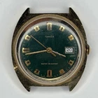 Vintage Timex Green Dial Marlin Men's Manual Date Watch - FOR PARTS/REPAIR