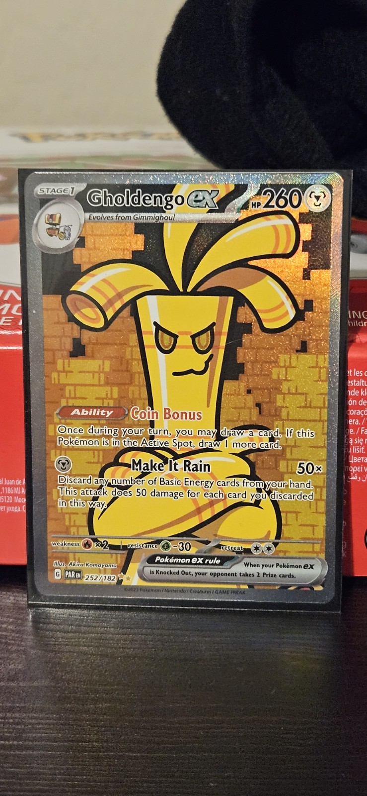 Gholdengo ex 252/182 Special Illustration Rare Paradox Rift Pokémon Card NM
