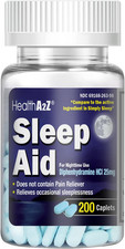 Sleep Aid 200 Caplets  Diphenhydramine Hcl 25Mg  Regular Strength Sleeping Pil