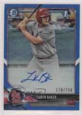 2018 Bowman Draft Chrome Pick Blue Refractor /150 Luken Baker #CDA-LB Auto f0v
