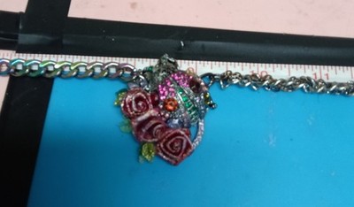 Bejeweled Ladybug with roses 