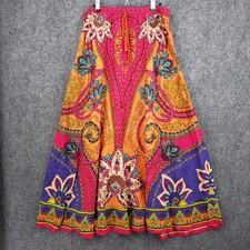 Soft Surroundings Skirt Womens Medium Marguerite Bohemian Artsy Festival Maxi