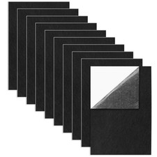 10 Pack Self Adhesive Felt Sheets - Black Felt Fabric with Adhesive Backing -...