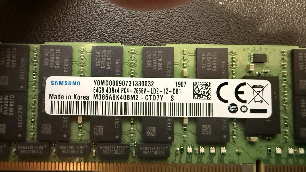 Samsung DDR4 SDRAM 64 GB Total Capacity Memory (RAM) for sale | eBay