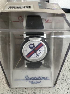 Sportstime By Bulova, NY Giants Wristwatch! NWT Collectible!