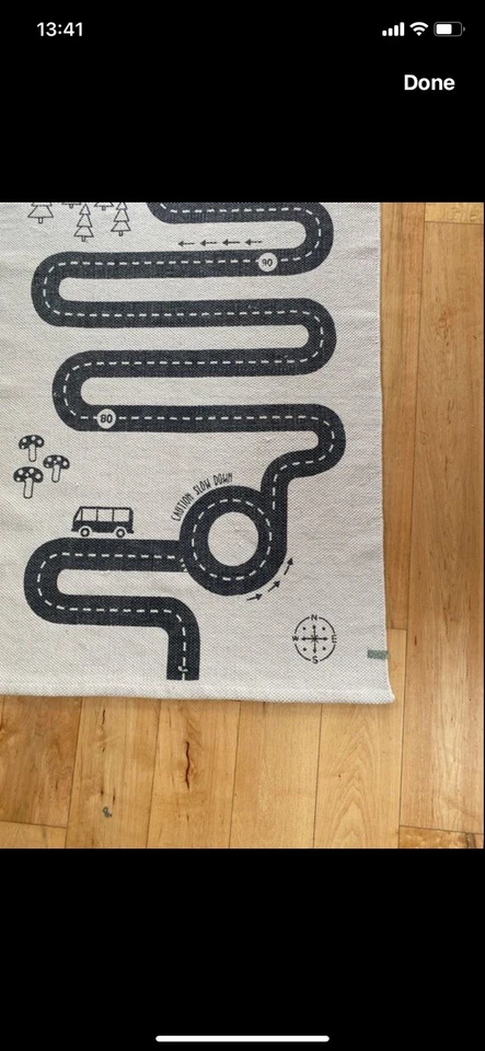 Oyoy kids playmat rug organic cotton Teepee Adventures Roads - Imagem 4 de 4