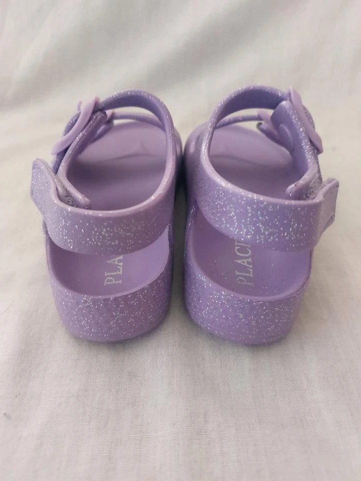 Sandalias The Children’s Place Toddler Girl’s Purple Glitter Talla 7  Foto 3 de 4