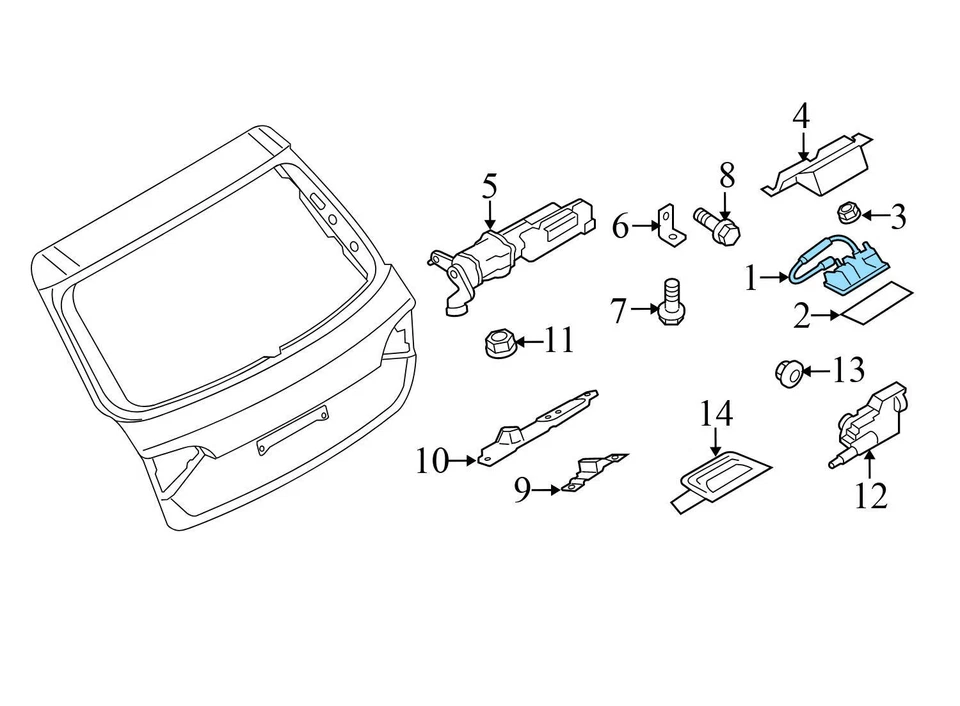 VW JETTA 2010-2014 - Interruptor de manija de liberación de maletero 5N0827566B Foto 4 de 4