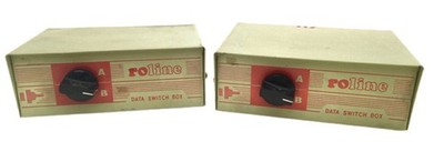2 x Roline data switch box data switch box for data exchange and switching