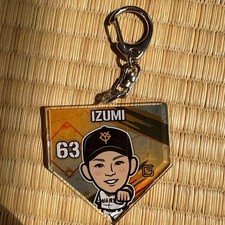 Baseball Memorabilia Keychain and Badge Set IZUMI 63 NISHIDATE 17 KELLER 33