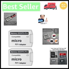 PS Vita HENkaku Compatible Memory Adapter: Fast SD Card Solution 2-Pack