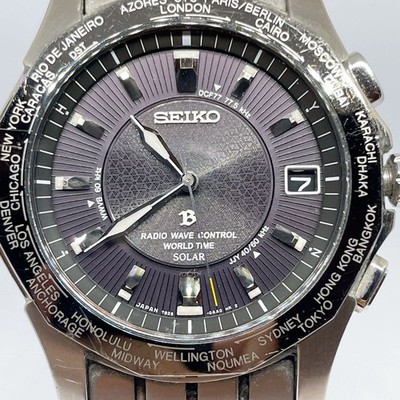 ✨SEIKO✨セイコー✨7B25-0AA0✨デイト✨ブラック文字盤✨腕時計✨ SEIKO Brightz 7B25-0AA0 Titanium Solar Radio Working 39mm | eBay