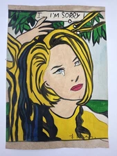 Roy Lichtenstein COA Art Painting Original Drawing Vintage Paper Signed