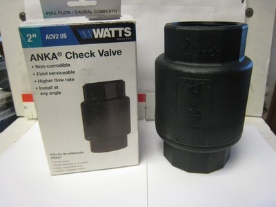 WATTS ACV2 ANKA High Flow Plunger Check Valve 2'' NPT Reinforced Nylon Agriculure