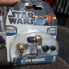 New! Jazwares Star Wars C-3PO Earbuds Headphones 15233 New Read & SAVE