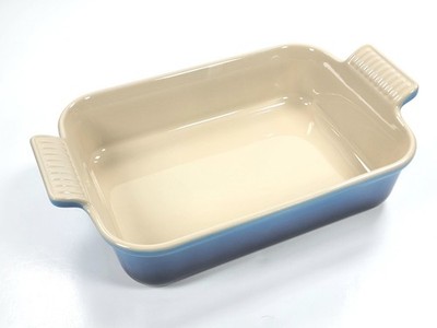 Le Creuset Heritage Stoneware Rectangular Baking Dish 26cm / 2.5qt ~ AZURE Blue