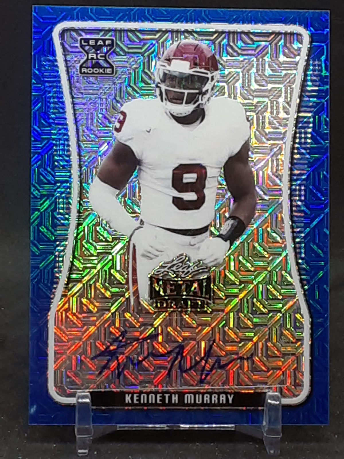Kenneth Murray Leaf Metal Draft Autographs #BAKM2 Blue Mojo