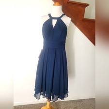 Azazie Navy Blue Formal Dress Size 6 New Kimmy Bridesmaids