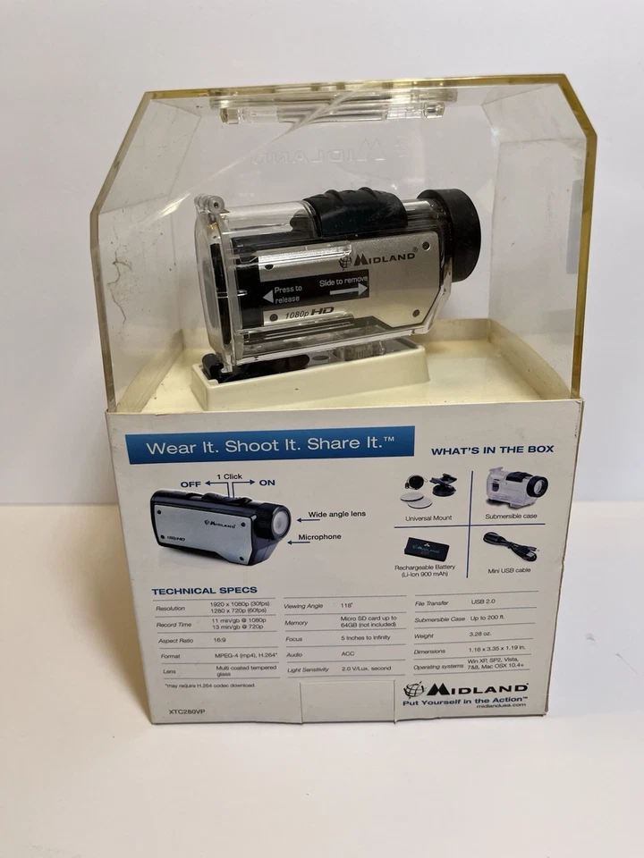 Midland XTC280 HD Action Video Camera Handheld Waterproof 1080p NIB NEW - Image 3 of 4