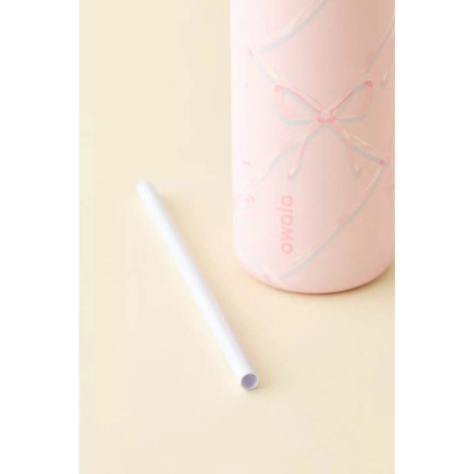 Owala Skull/Sugar Plum Fairy 32 Oz FreeSip Water Bottle Holiday Edition Pink - Image 3 of 4