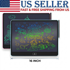 16" LCD Writing Tablet for Kids, Doodle  Drawing Board, Erase Lock, Stylus Pen
