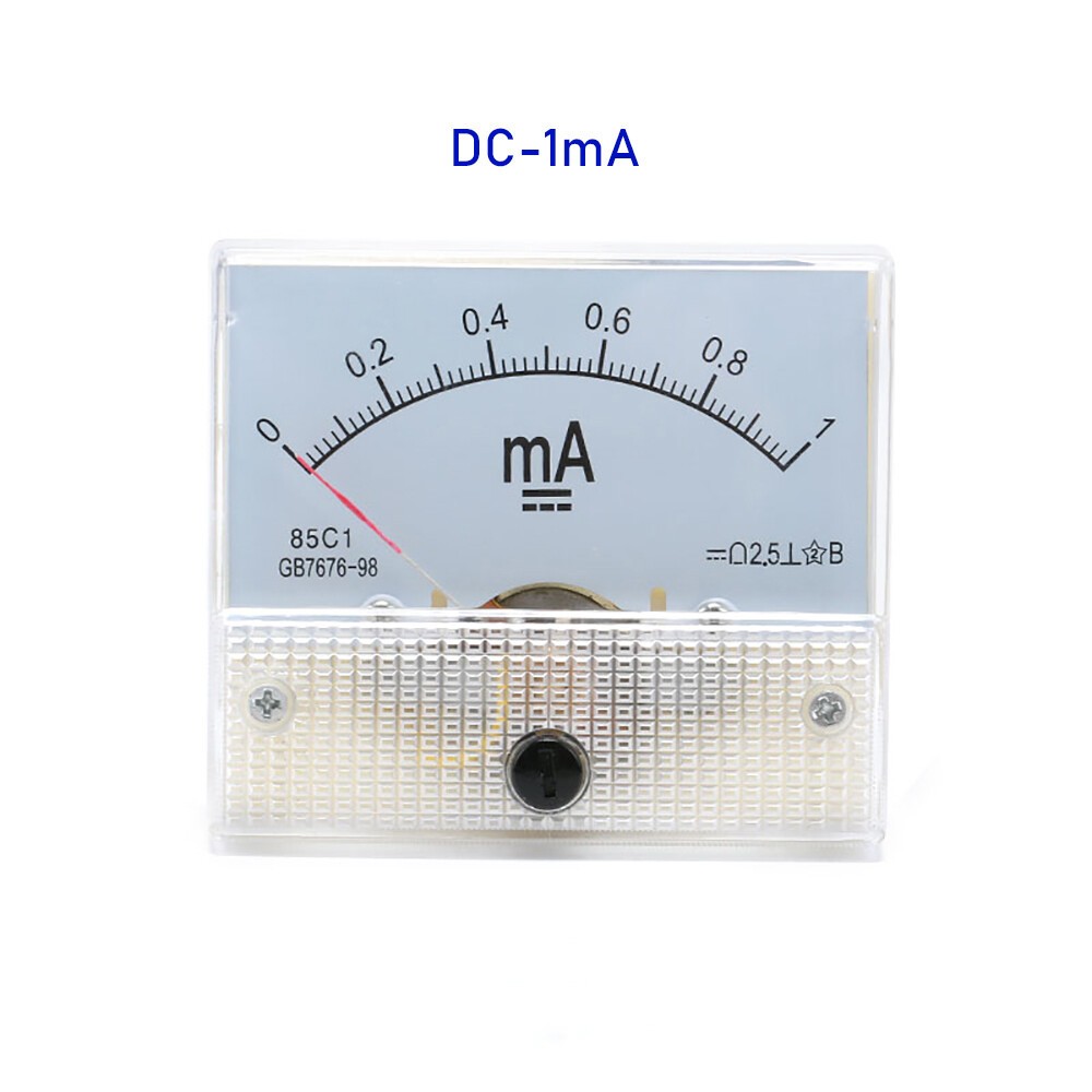 85C1-Type-mA DC Amperemeter Gauge Analog Panel AMP Current Meter Ammeter 1-500mA