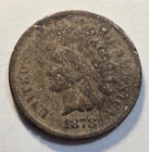 New Listing1878 Indian Head Cent 1c Circulated Penny - Good Details, Damaged