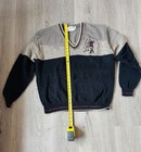VTG Carmel Sweater Golfer Black Beige Size L Heavyweight V-Neck Made In USA — photo 5