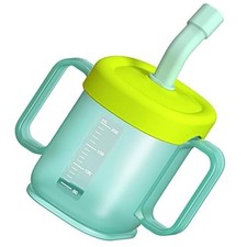 Adult Sippy Cup for Elderly 250ml Spill Proof Feeding Cups with Straw and Han...