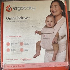 Baby Carrier Ergobaby Omni Deluxe 4 Position Cotton 7-45 lbs Natural Beige 0-48