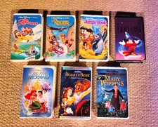 Lot of 7, Classic Disney VHS Tapes Animation and Family Movies. Read description